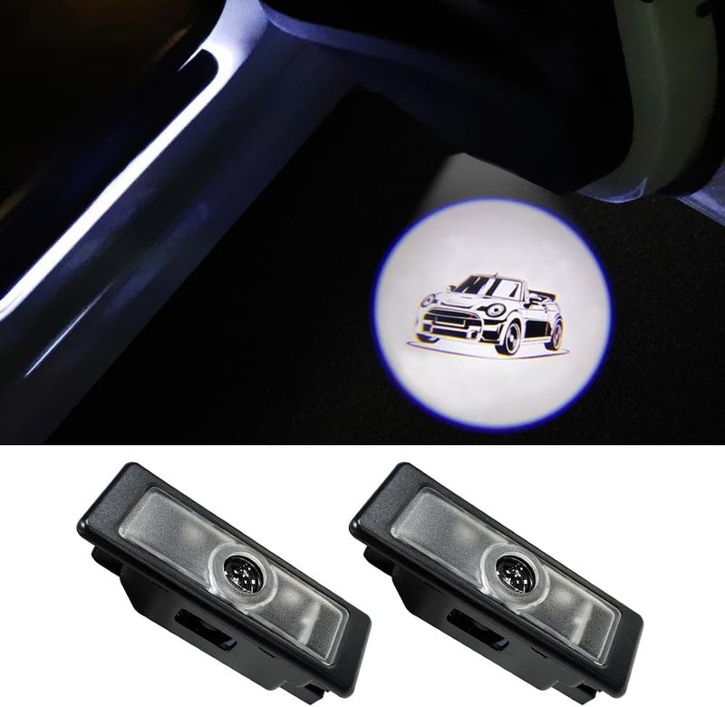 akarin 2Pcs Door Lights Logo for Mi ni r55 r56 r57 r58 r59 r60 r51 f54 f56 f55 f57 f60 f65 u25 Puddle Lights Car Door Logo Lights Projector Courtesy LED Ghost Shadow Lamps Accessories (f57) - Image 5